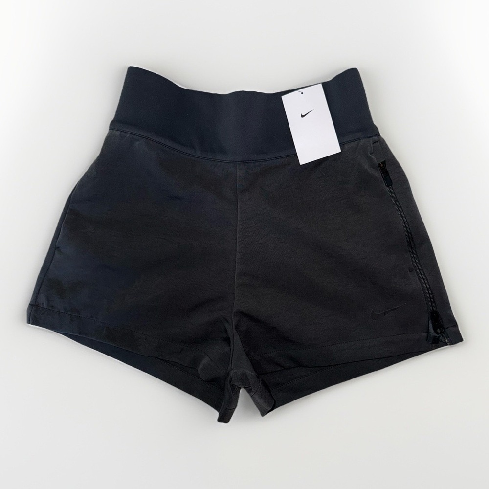 Nike Black Athletic Shorts with Side Zip
